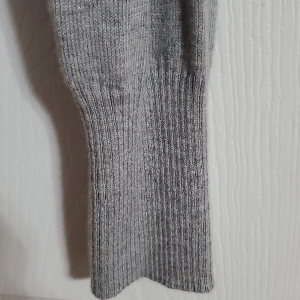 Worthington Gray Open Front Button Cardigan Sweater Cotton Blend Size Large - Picture 4 of 11